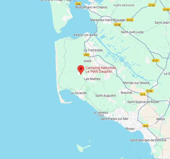 Services camping naturiste le Petit Dauphin piscine chauffée les Mathes La Palmyre Royan Charente Maritime